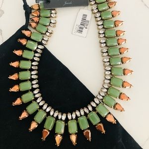 J. Crew statement crystal stone runway necklace